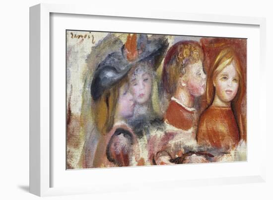 Study of Young Girls; Etudes De Jeunes Filles-Pierre-Auguste Renoir-Framed Giclee Print