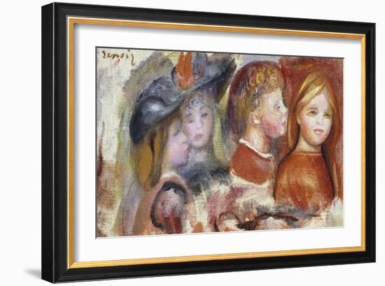 Study of Young Girls; Etudes De Jeunes Filles-Pierre-Auguste Renoir-Framed Giclee Print