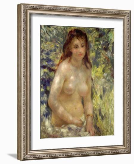 Study, Torso, Effect of Sunlight, 1875-76-Pierre-Auguste Renoir-Framed Giclee Print