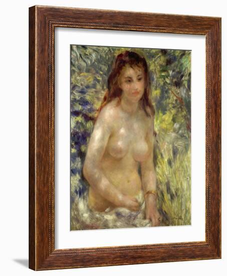 Study, Torso, Effect of Sunlight, 1875-76-Pierre-Auguste Renoir-Framed Giclee Print