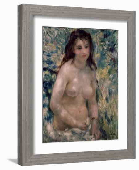 Study. Torso, Effect of Sunlight, Ca. 1875-1876-Pierre-Auguste Renoir-Framed Giclee Print