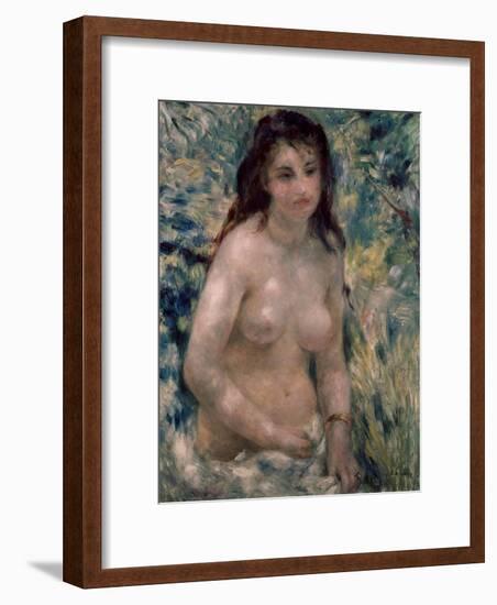 Study. Torso, Effect of Sunlight, Ca. 1875-1876-Pierre-Auguste Renoir-Framed Giclee Print