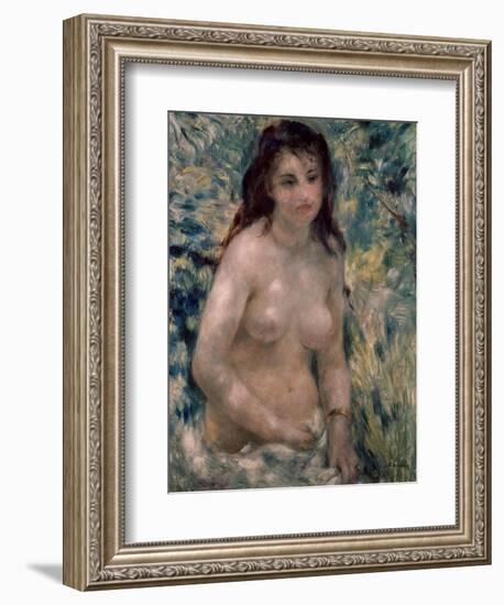 Study. Torso, Effect of Sunlight, Ca. 1875-1876-Pierre-Auguste Renoir-Framed Giclee Print