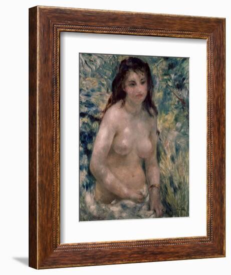 Study. Torso, Effect of Sunlight, Ca. 1875-1876-Pierre-Auguste Renoir-Framed Giclee Print