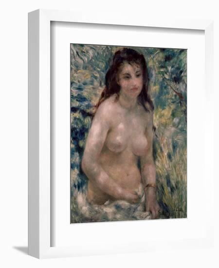 Study. Torso, Effect of Sunlight, Ca. 1875-1876-Pierre-Auguste Renoir-Framed Giclee Print