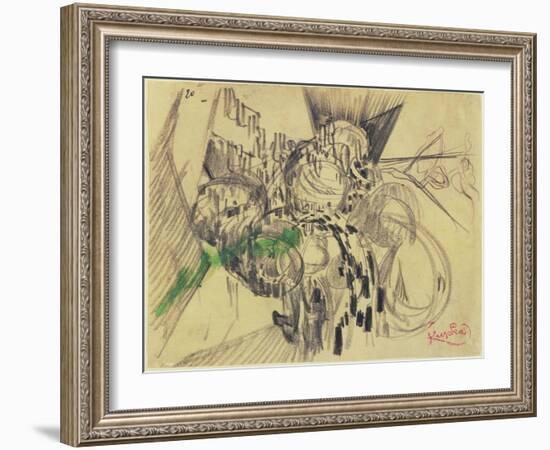 Study with Green-Frantisek Kupka-Framed Giclee Print