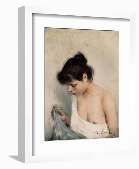 Study-Ramon Casas Carbo-Framed Art Print