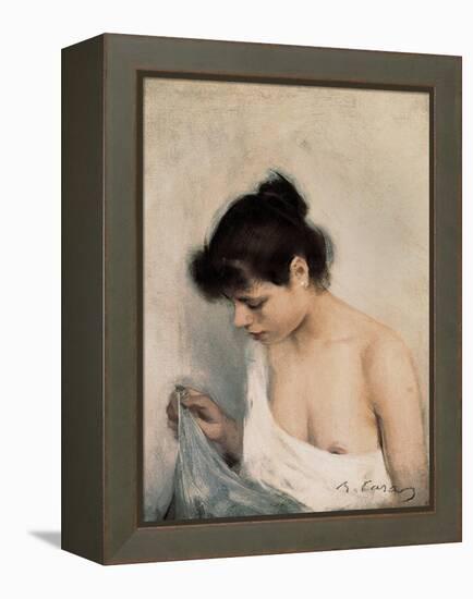 Study-Ramon Casas Carbo-Framed Stretched Canvas