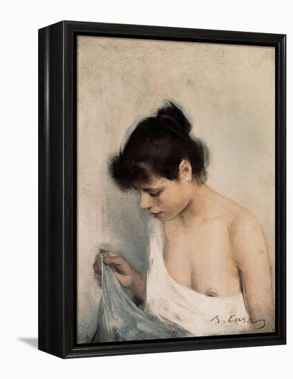 Study-Ramon Casas Carbo-Framed Stretched Canvas