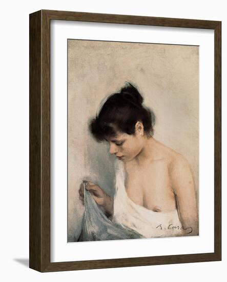 Study-Ramon Casas Carbo-Framed Art Print