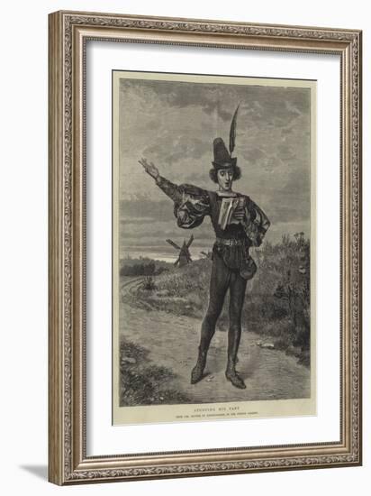 Studying His Part-Marie Francois Firmin-Girard-Framed Giclee Print