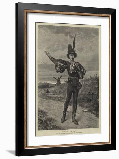 Studying His Part-Marie Francois Firmin-Girard-Framed Giclee Print