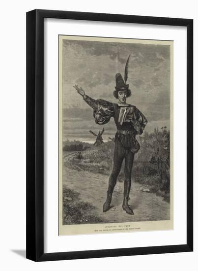 Studying His Part-Marie Francois Firmin-Girard-Framed Giclee Print