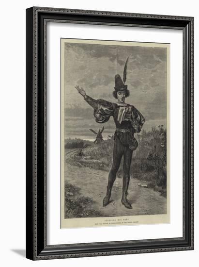 Studying His Part-Marie Francois Firmin-Girard-Framed Giclee Print