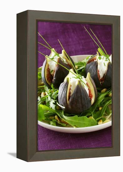 Stuffed Figs on Rocket Salad-Anthony Lanneretonne-Framed Premier Image Canvas