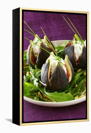 Stuffed Figs on Rocket Salad-Anthony Lanneretonne-Framed Premier Image Canvas