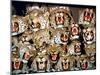 Stuffed Tiger Trophy Heads of Big Game Hunters Are Piled Up in Paul Zimmerman's Taxidermy Shop-Loomis Dean-Mounted Photographic Print