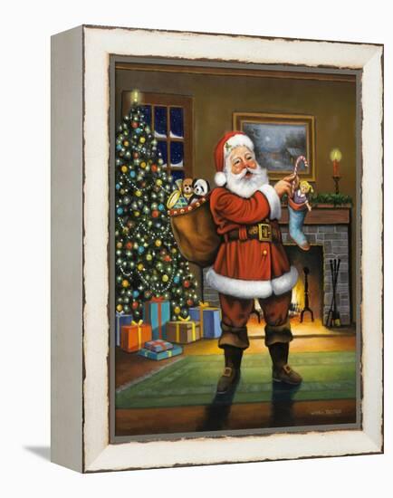 Stuffing the Stockings-John Zaccheo-Framed Premier Image Canvas