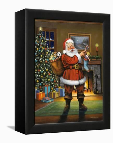 Stuffing the Stockings-John Zaccheo-Framed Premier Image Canvas