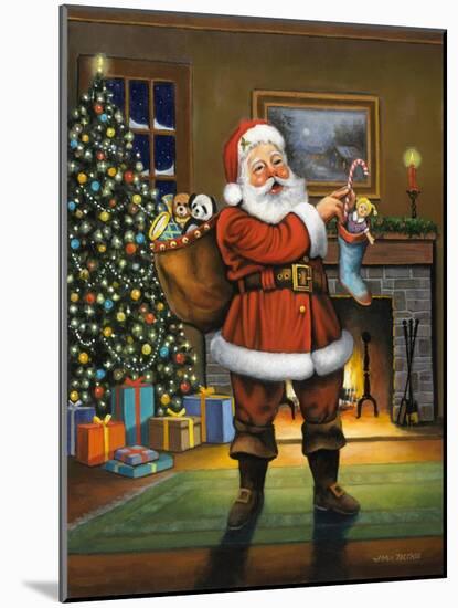 Stuffing the Stockings-John Zaccheo-Mounted Giclee Print