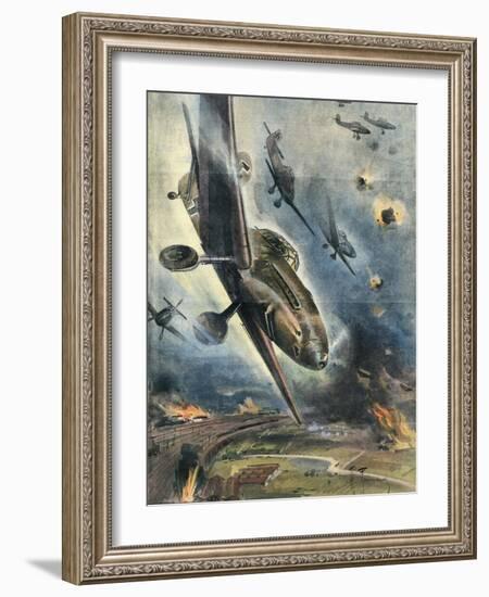 Stukas Bomb Norway-Aldo Raimondi-Framed Art Print