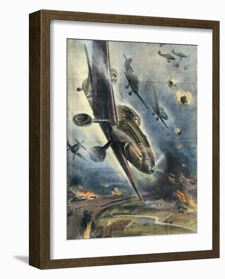 Stukas Bomb Norway-Aldo Raimondi-Framed Art Print