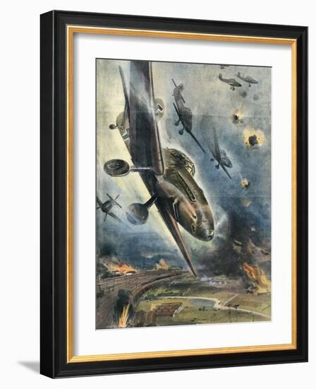 Stukas Bomb Norway-Aldo Raimondi-Framed Art Print