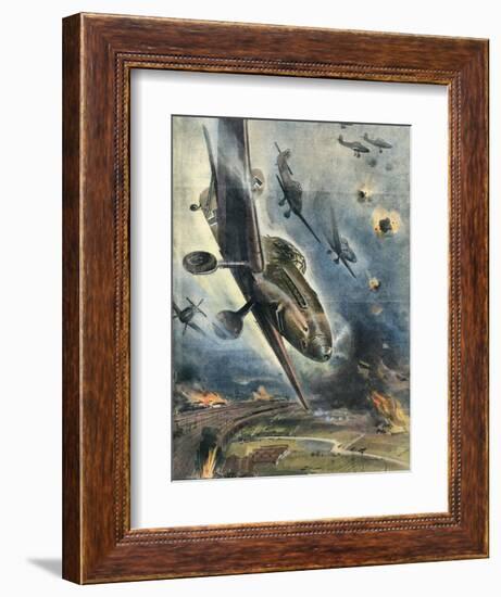 Stukas Bomb Norway-Aldo Raimondi-Framed Art Print