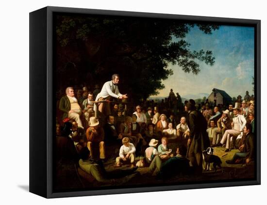 Stump Speaking, 1853–54-George Caleb Bingham-Framed Premier Image Canvas