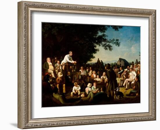 Stump Speaking, 1853–54-George Caleb Bingham-Framed Giclee Print