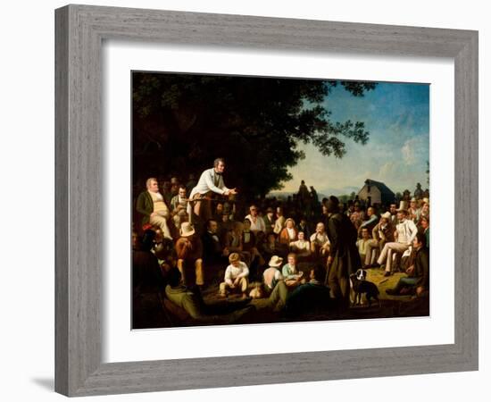 Stump Speaking, 1853–54-George Caleb Bingham-Framed Giclee Print