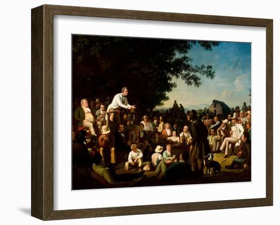 Stump Speaking, 1853–54-George Caleb Bingham-Framed Giclee Print