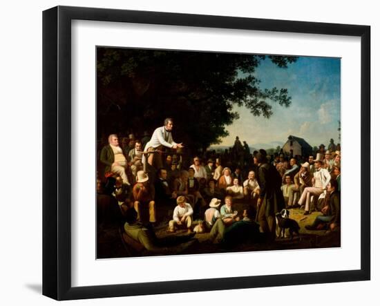 Stump Speaking, 1853–54-George Caleb Bingham-Framed Giclee Print