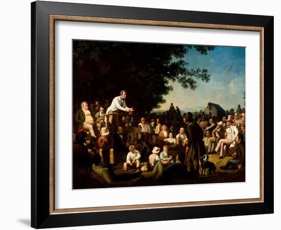 Stump Speaking, 1853–54-George Caleb Bingham-Framed Giclee Print