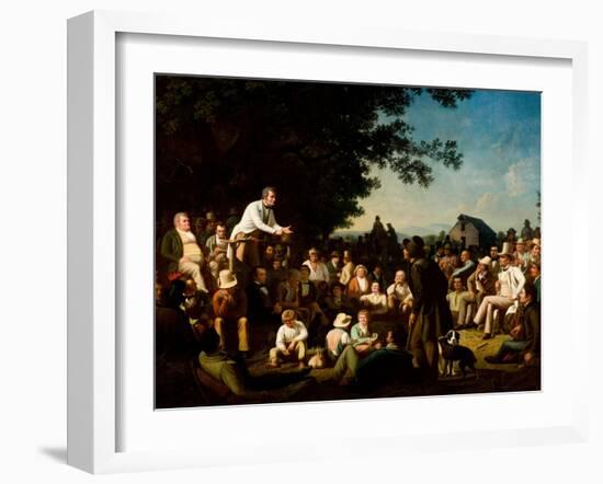 Stump Speaking, 1853–54-George Caleb Bingham-Framed Giclee Print