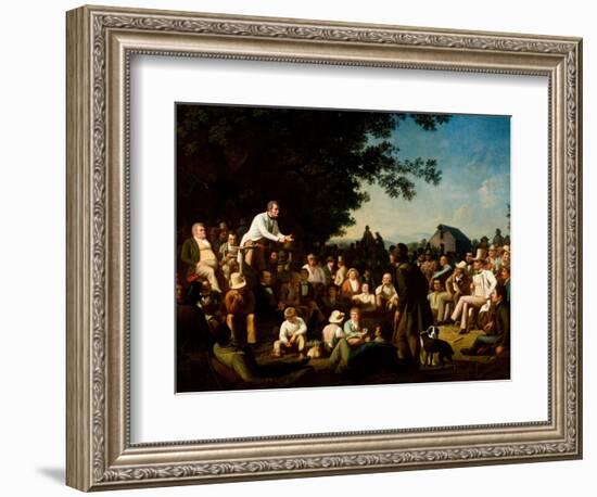 Stump Speaking, 1853–54-George Caleb Bingham-Framed Giclee Print