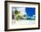 Stunning Beach and Beautiful View of Otemanu Mountain on Bora Bora Island-BlueOrange Studio-Framed Photographic Print