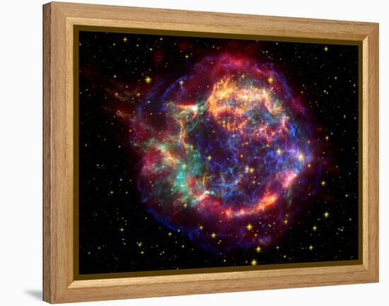 Stunning Composite Picture of Cas A,  Infrared Image from the Spitzer Space Telescope-null-Framed Premier Image Canvas