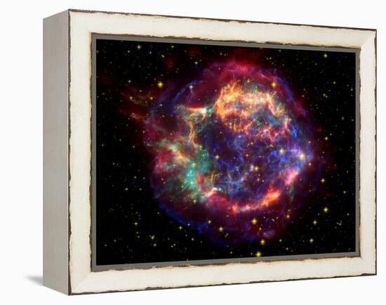 Stunning Composite Picture of Cas A,  Infrared Image from the Spitzer Space Telescope-null-Framed Premier Image Canvas