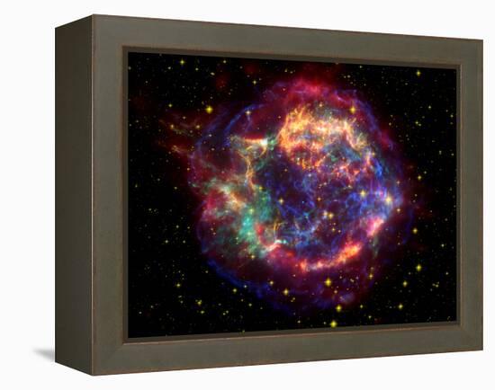 Stunning Composite Picture of Cas A,  Infrared Image from the Spitzer Space Telescope-null-Framed Premier Image Canvas