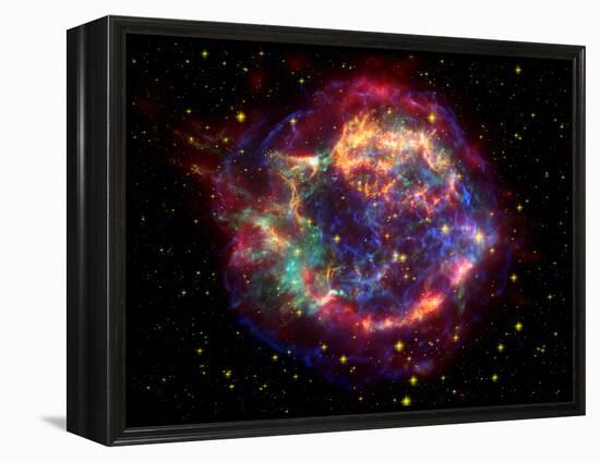 Stunning Composite Picture of Cas A,  Infrared Image from the Spitzer Space Telescope-null-Framed Premier Image Canvas