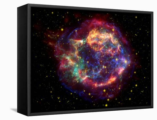 Stunning Composite Picture of Cas A,  Infrared Image from the Spitzer Space Telescope-null-Framed Premier Image Canvas