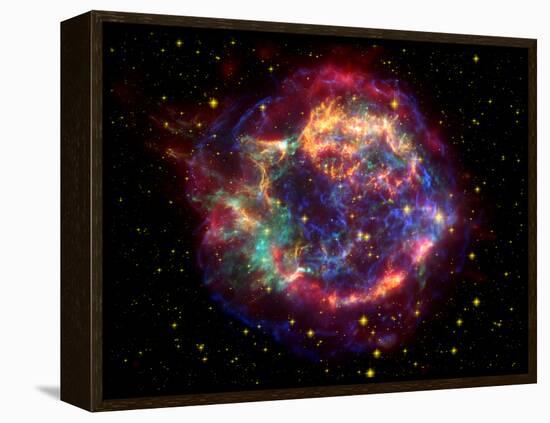 Stunning Composite Picture of Cas A,  Infrared Image from the Spitzer Space Telescope-null-Framed Premier Image Canvas