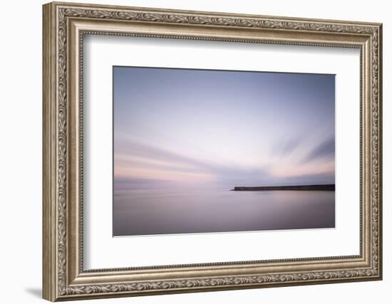 Stunning Long Exposure Landscape Lighthouse at Sunset with Calm Ocean-Veneratio-Framed Photographic Print