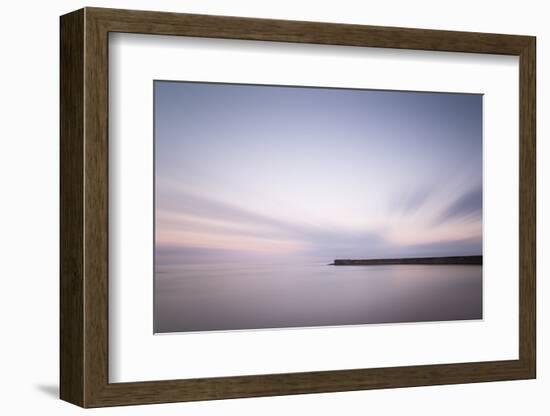 Stunning Long Exposure Landscape Lighthouse at Sunset with Calm Ocean-Veneratio-Framed Photographic Print