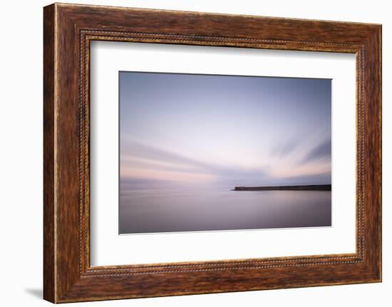 Stunning Long Exposure Landscape Lighthouse at Sunset with Calm Ocean-Veneratio-Framed Photographic Print