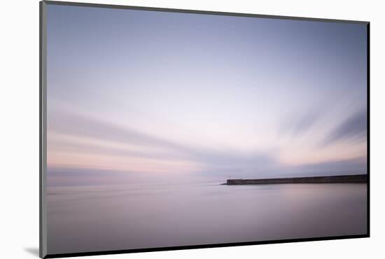 Stunning Long Exposure Landscape Lighthouse at Sunset with Calm Ocean-Veneratio-Mounted Photographic Print