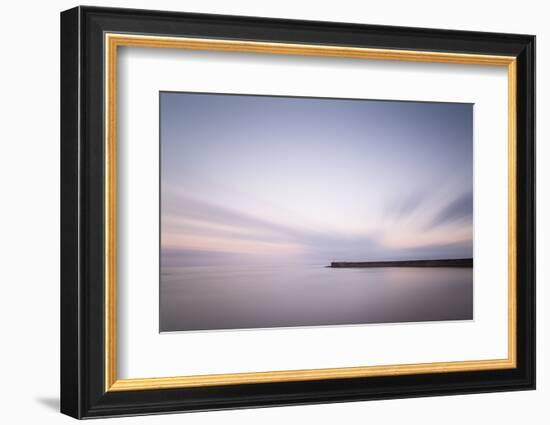 Stunning Long Exposure Landscape Lighthouse at Sunset with Calm Ocean-Veneratio-Framed Photographic Print