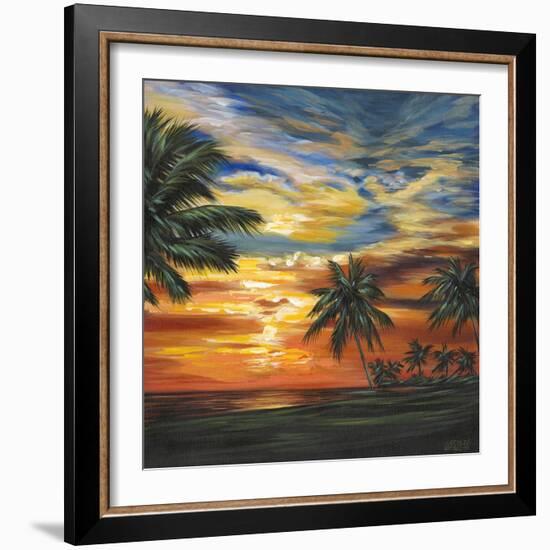 Stunning Tropical Sunset II-null-Framed Art Print