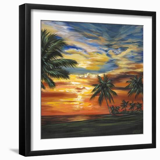 Stunning Tropical Sunset II-null-Framed Art Print